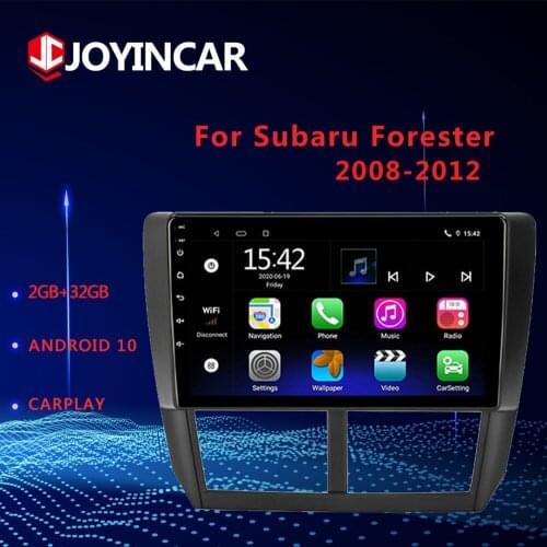 2Din 9" Android 10 Car Radio GPS Multimedia Player Auto For Subaru Forester WRX 2008-2012 Navigation WIFI AM FM RDS DSP Carplay
