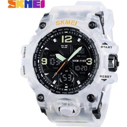 SKMEI Brand Luxury Outdoor Sports Watches Men Quartz Analog LED Digital Clock Man Waterproof Dual Display Wristwatches Relogio