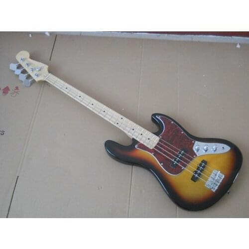 Electric Bass guitar 4 strings sunburst vintage body electric bass with red pearl pickguard.Paypal available!Bs-27
