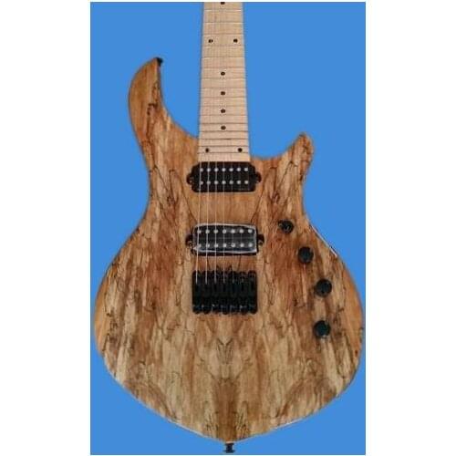 7 strings electric guitar high quality natural wood color made in china maple wood fingerboard 24 fret beautiful and cool