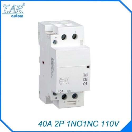 Modular contactor 40A 1NO 1NC 2P 110V mps household contactor