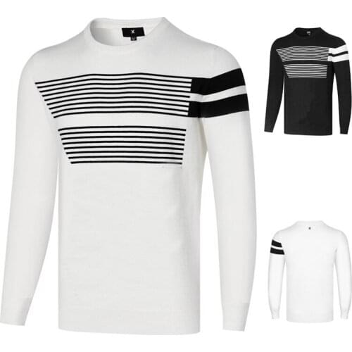 Golf Clothing Mens Winter New Sweater Warm Anti-Static Breathable High Quality Round Neck Long Sleeve Bottoming Shirt