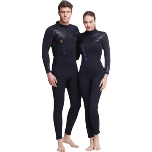 DIVE&SAIL Men Women 5mm Neoprene One Piece Wetsuit Watersports Beach Surfing Diving Suit Full Body Neoprene Rashguard