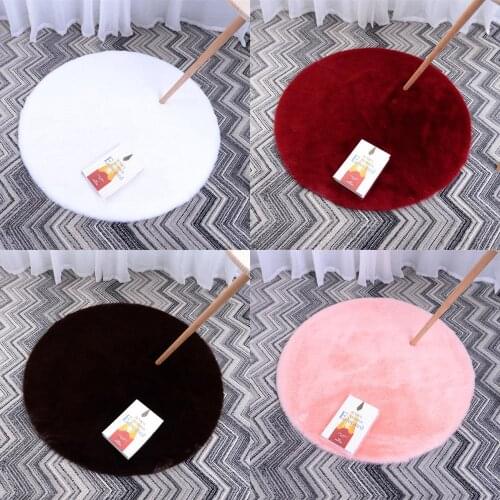 Fluffy Living Room Natural Faux Rabbit Fur carpet children play rugs Sofa Soft Area Rug Non-Slip Kids Tatami Futon Play Mat