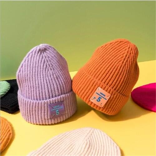 Knitted Kids Hat Beanie Infant Newborn Baby Boy Girl Hat Warm Children Autumn Winter Hat For Kids Toddler Bonnet Cap