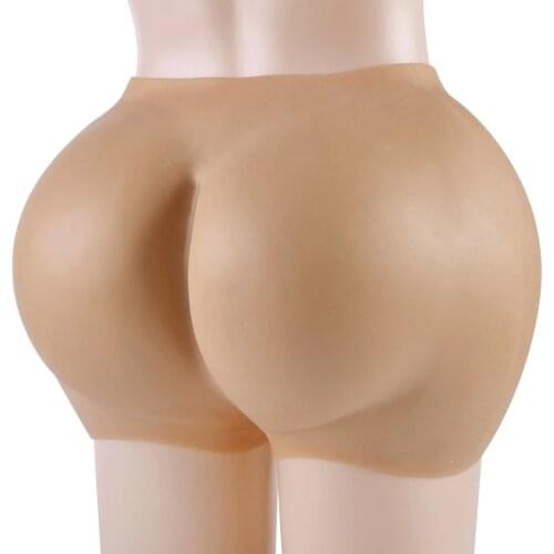 Sexy Full Soft Silicone Pads Buttocks Hips Enhancer Body Shaper Pants Underwear Womens Plus Size Thicken hips by 2 to 5cm