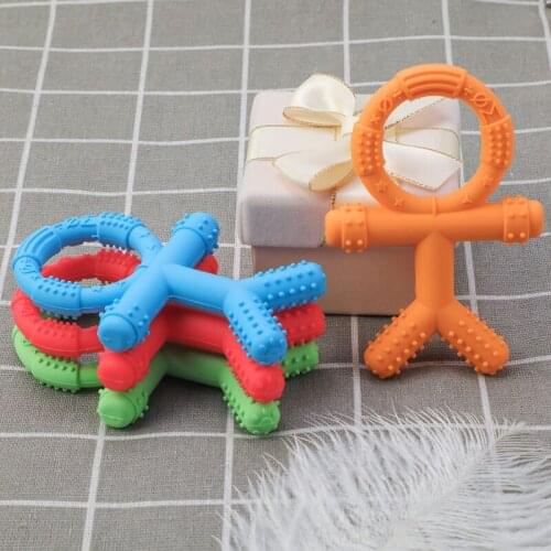 TYRY.HU Baby Silicone Teether Food Grade Human Shape Buliding Eduacational Stacking Block Toys For Kids Wholesale