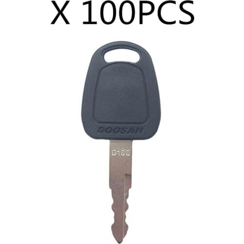 100 Pcs D100 Key 110702-00151 For Daewoo Terex Doosan Excavator Heavy Equipment F900 ELI80-0125 Ignition Switch Lock