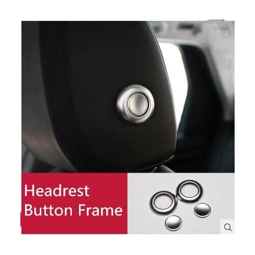 4PCS ABS Chrome Headrest Button Decorative Frame For Land Rover Discovery Z2EA890