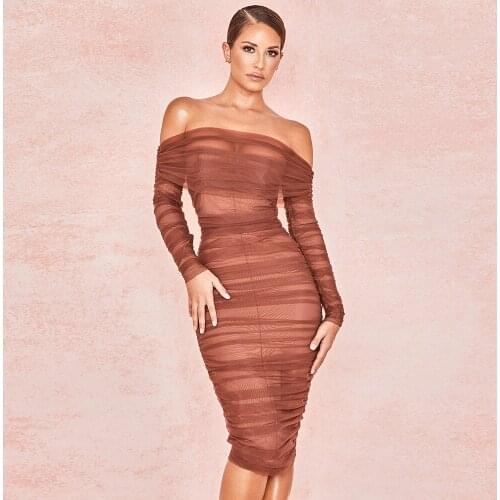 Bandage Dress Long Sleeve 2020 Summer Ladies Women Bandage Bodycon Party Dress Bodycon Ladies Clothes
