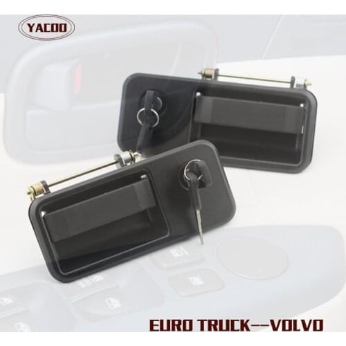 FREESHIPPING 2 PCS PAIRS OUTSIDE DOOR HANDLE FOR VOLVO TRUCK WITH KEY AND LOCK OEM 20398467 20398466