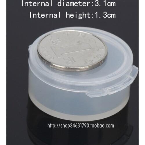 Free Shipping Transparent Plastic Small round Boxes Thicken lidded Packaging Storage Box Jewelry & Small parts boxes 50pcs/lots