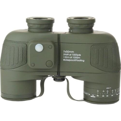 ZIYOUHU 7X50 Binoculars Telescope Compass Rangefinder Glimmer Night Vision Belt Coordinate Ranging Fine Compass Waterproof
