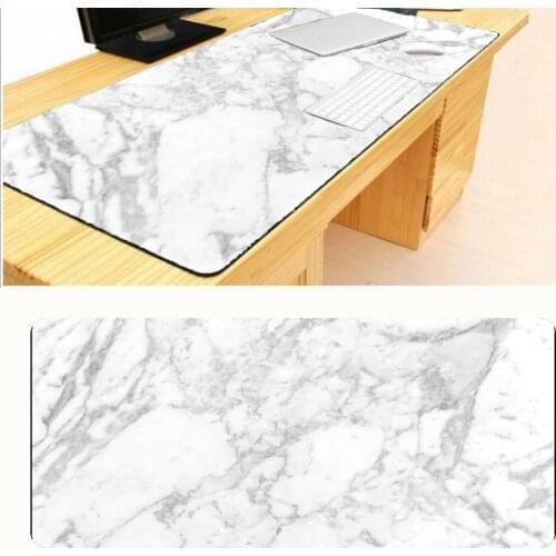 Mairuige Top-selling Size White Marble Large Mouse Pad Lock Edge Game Computer Keyboard Pad Player Speed Control Mousemat