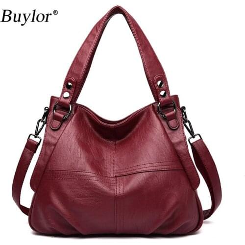 Buylor Handbag Women Luxury Crossbody BagsDesigne Large Capacity Casual Shoulder Messenger Bag Leather Tote Sac