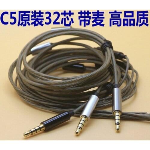 C5 Silver plated wire Heart of Ocean DIY earphone wire with mic