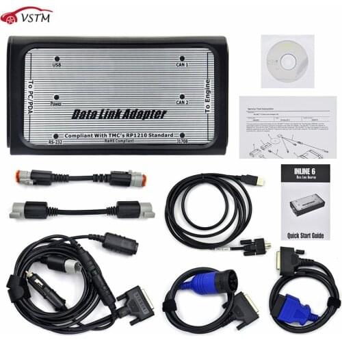 Diagnostic Tool Scanner BR INLINE 6 Data Link Adapter Heavy Duty Full cable Truck interface USB SAE J1708/J1587 J1939 car CAN