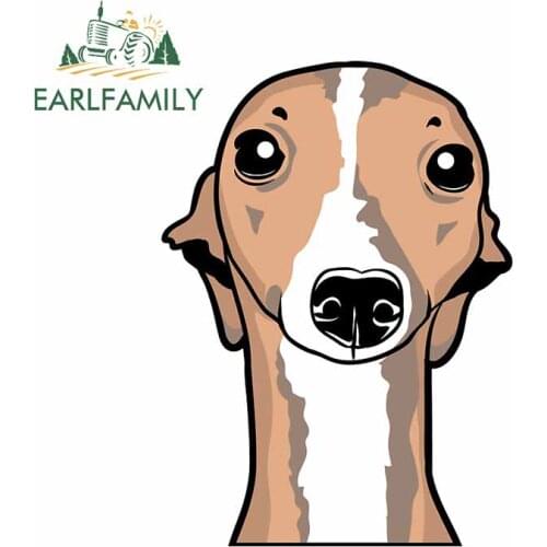 EARLFAMILY 13cm For Italian Greyhounds Repair Decals DIY Car Stickers Fashion Waterproof Vinyl Material For JDM SUV RV Decor