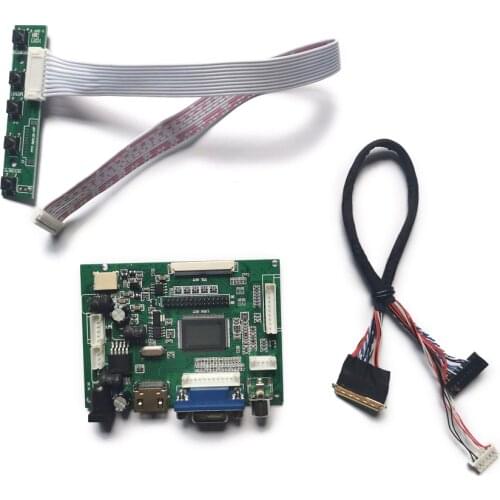 Screen LVDS LCD display controller drive board DIY kit VGA+AV WLED 60Hz 1366*768 fit B140XW01/B140XW02/B140XW03 40-Pin