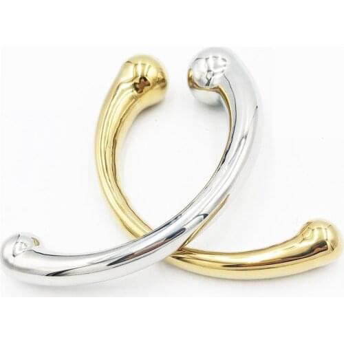 Sex shop stainless steel G-spot magic wand double ends metal anal hook anal dilator butt stuffed into a sex toy