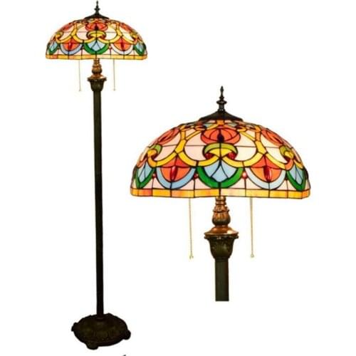 European Tiffany Led Living Room Floor Lamp Classical Luxurious Apartment Sofa Corner Lamp Reading Floor Light 1250