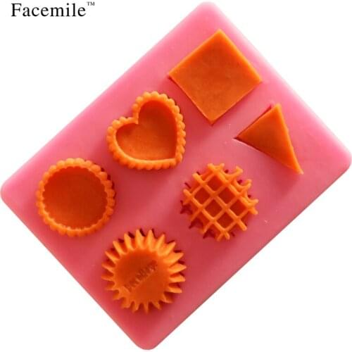 Facemile 2000Y 6 Shapes Silicone Border Lace Mold Chocolate Fondant Cake Decoration Kitchen Soap Tools 50-238