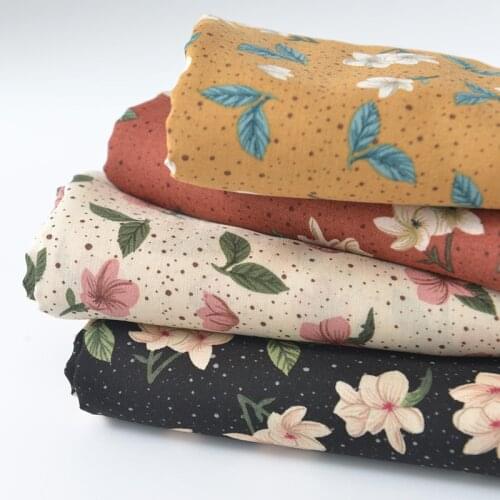 Cotton Fabric Printed Flora For Dress Material Quilting Bedding Baby Bed Sheet DIY Sewing Accessories By Half Meter