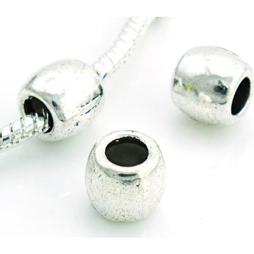 JINGLANG Free Shipping 2017 Brand New Fashion Plated Silver Big Hole Metal Beads Charm Bracelets DIY Accessories Jewelry