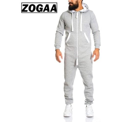 ZOGAA 2020 Men Sets Brand New Mens Casual Sets Fashion Color Block Rompers Tracksuit For Men Sweatsuit Male Outfit Sportswear