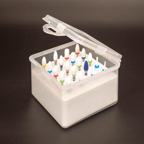Hot Ceramic Nail Drill Bit BOX For Electric Manicure Machine Accessories Nail Art Tools Electric Manicure Cutter Nail Files