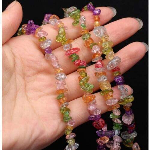 Natural Stone Colorful Beads Irregular Freeform Chip Gravel Loose Stone Beaded For Jewelry Making DIY Necklace Bracelet 5-8mm