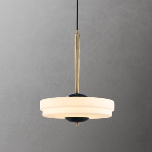 Bedroom chandelier luxury copper bedside small Nordic glass room sofa TV wall living room