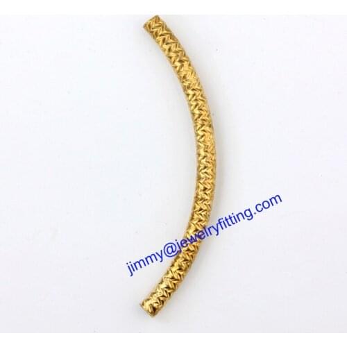 Jewelry findings metal tube beads spacer beads Carved tube Beads for jewelry making diy 3*45*0.4mm