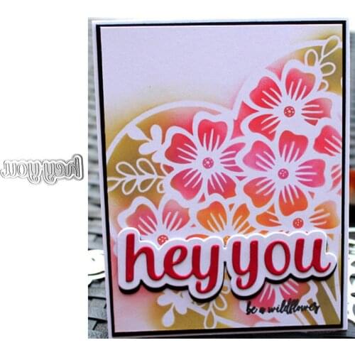 Word Hey You Metal Cutting Dies for Scrapbooking and Card Making Paper Craft 2019 New die cuts