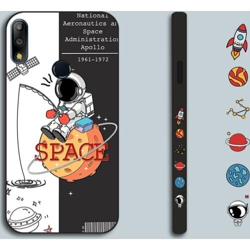 Cute Cartoon Spaceman Case For Asus Zenfone Max Pro M2 ZB631KL ZB633KL Edge Print Back Cover Capa For Asus 5Z ZE620KL ZS620KL