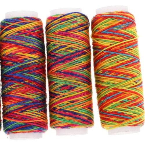 5 Spools Multicolor Polyester Sewing Thread Quilting Crafts for Hand Machine