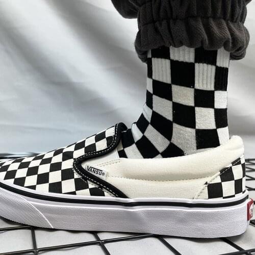 Socks Funky Harajuku Mens Checkerboard Socks Geometric Checkered Socks Men Hip Hop Cotton Streetwear Novelty Socks Gift for Man