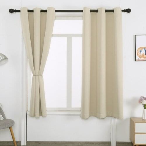 Nordic Style Solid Color High Blackout Thicken Fabric Balcony Window Curtains for Home Living Room Bedroom Decoration Curtain