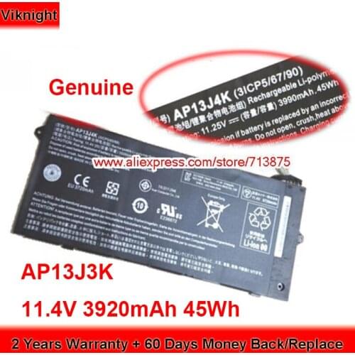 Genuine AP13J3K Battery AP13J4K for Acer Chromebook C720-2103 C720-2827 C720P-2625 C720P-2834 11.4V 3920mAh 45Wh