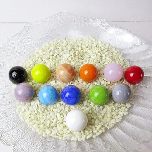 12pcs wholesale handmade Water mark Pure color murano glass Marbles ball ornaments children puzzle game toys glass balls 2.2cm