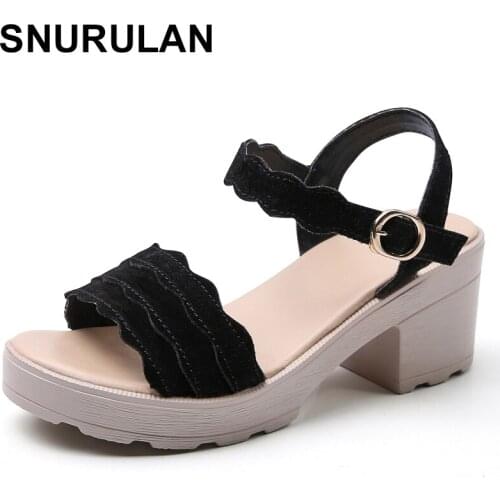 SNURULANFashion Ladies Platform Sandals Women Sneakers Summer Shoes Woman Beach Sandals High Heels Sandalias Mujer Sandale Femme