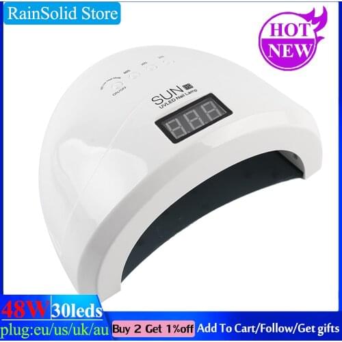 SUN 1S LED Nail Lamp 48W Lamp For Nails 30 LEDs UV Lamp Automatic induction With 10s/30s/60s/99s Timming Suitable For All Gels