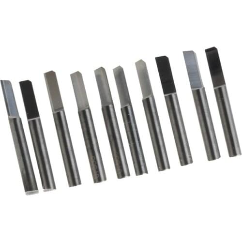 10pcs 3.175*3.0*12mm TOP Quality One Straight Flute Cutting Bit half straight CNC router bits HUHAO