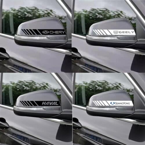 2PCS Car Rearview Mirror Decoration Sticker Body Decal For VW Volkswagen Golf Polo Passat Tiguan Jetta Touran