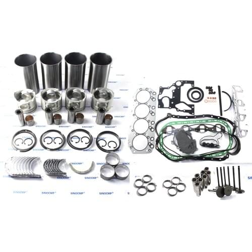 4JG1 4JG1T Engine Overhaul Rebuild Kit & Valves Set For Isuzu Hitachi Takeuchi Case Excavator Mustang Excavator