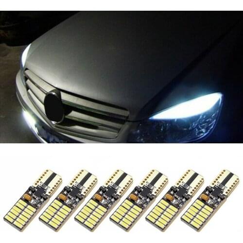 6 X T10 LED Lights 6000K White Error Free For Mercedes W204 City Eyebrow Eyelid
