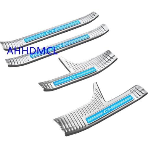 Car Welcome Pedal Threshold Strip Door Sill Strip For C-HR 2018 2019 2020