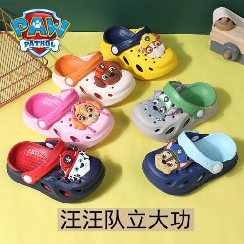 Paw Patrol Kid Catoon Shoes Summer Beach Childrens Hole Shoes for Men and Women Baby 1-3years Old Cute Infant Sandals Slippers