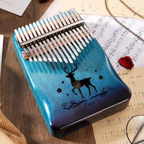 Byla Kalimba 17 Key Thumb Piano Mahogany Wooden Mbira Musical Instrumentos Musicales Finger Instruments Calimba Machine Teclado