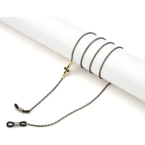 New Fashion Men Women Metal Glasses Chain Sunglasses Flowers Beaded Eyeglass Lanyard Hold Strap Eyewear Retainer Jewelry Rope